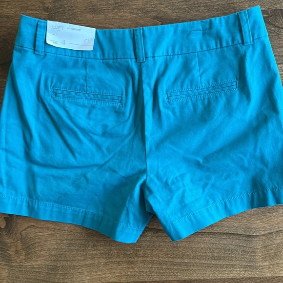 NWT Loft 4” teal shorts - Picture 5 of 6
